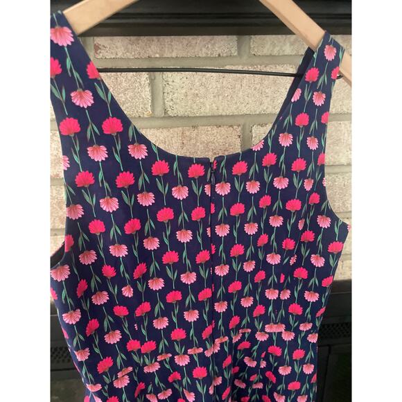 NWT J. Crew Floral Sheath Dress Size 0 Navy Blue Sleeveless Mini - Picture 9 of 9